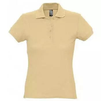 Женская рубашка-поло Passion из 100% хлопка с короткими рукавами Sols, желтый