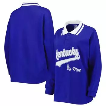 Женская рубашка-поло с длинными рукавами Gameday Couture Royal Kentucky Wildcats Happy Hour