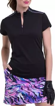 Женская рубашка-поло с короткими рукавами и молнией 1/4 Ep New York, мультиколор