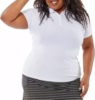 Женская рубашка-поло с короткими рукавами Nancy Lopez Golf Journey, белый