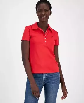 Женская рубашка-поло с короткими рукавами Nautica Jeans, красный