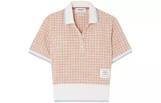 Женская рубашка-поло SS24, разноцветная THOM BROWNE, мультиколор