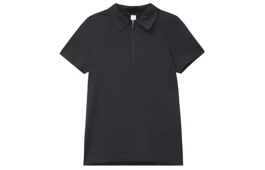 Женская рубашка-поло Swiftly Tech Lululemon, черный