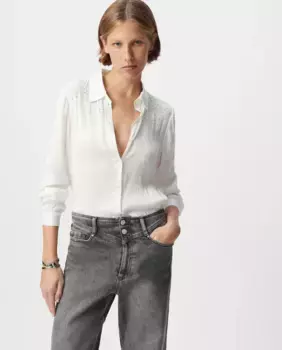 Женская рубашка прямого кроя с длинными рукавами IKKS, цвет Crudo