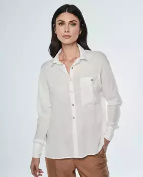 Женская рубашка с большим передним карманом из вискозы с люрексом & Me Unlimited, цвет Crudo