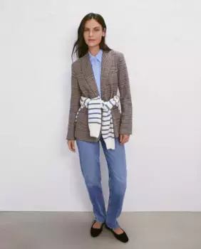 Женская рубашка с длинным рукавом и деталью на плечах Easy Wear, цвет 410 Azul Claro