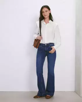 Женская рубашка с длинным рукавом и деталью на плечах Easy Wear, цвет 120 Crudo