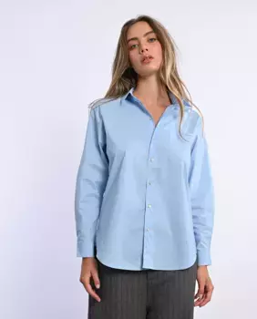 Женская рубашка с длинным рукавом и карманом Lili Sidonio, светло-голубой