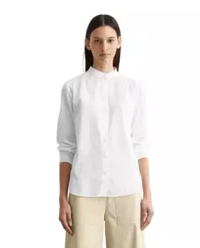 Женская рубашка с длинным рукавом и мандариновым воротником MARC O'POLO, белый