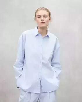 Женская рубашка с длинным рукавом и застежкой на пуговицы Ecoalf, синий