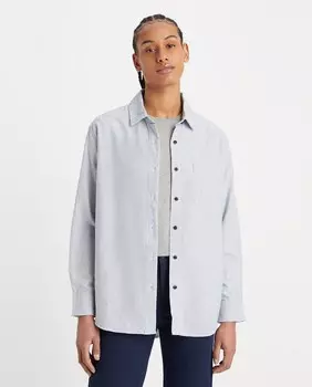 Женская рубашка с длинным рукавом из ткани Оксфорд Dockers, синий