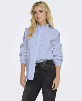 Женская рубашка с длинным рукавом jdy, светло-голубой