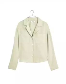 Женская рубашка с длинным рукавом Resort зеленого цвета Madewell