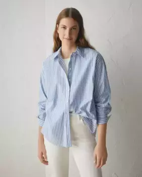 Женская рубашка с длинным рукавом с принтом Lloyd's, синий