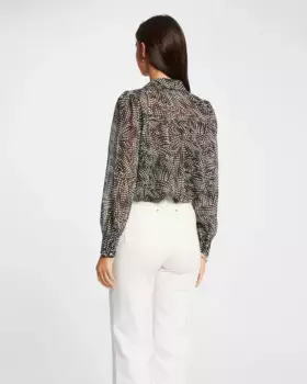Женская рубашка с длинным рукавом с принтом Morgan, мультиколор