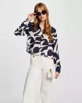 Женская рубашка с длинным рукавом с принтом Morgan, мультиколор