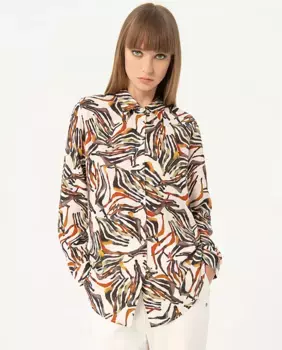 Женская рубашка с длинным рукавом с принтом Surkana, черный