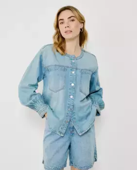 Женская рубашка с длинным рукавом Vila, светло-голубой