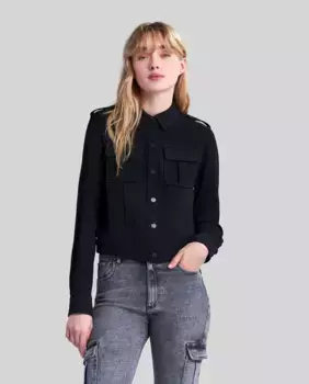 Женская рубашка с длинными рукавами черного цвета IKKS, черный