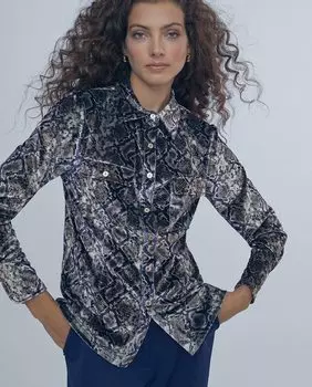 Женская рубашка с длинными рукавами и анималистическим принтом Lola Casademunt, мультиколор
