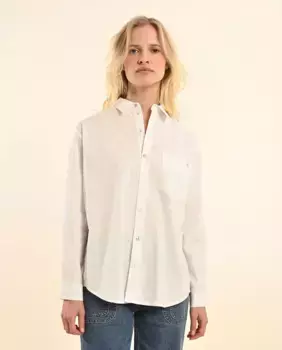 Женская рубашка с длинными рукавами и клевером Molly Bracken, белый