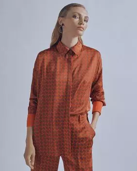 Женская рубашка с длинными рукавами и манжетами Lola Casademunt, коричневый