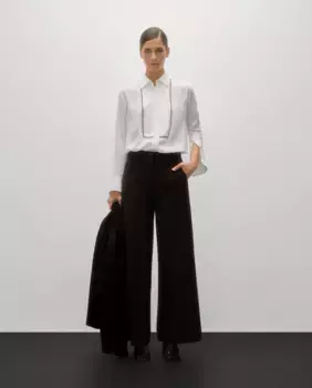 Женская рубашка с длинными рукавами и нагрудником Woman Limited El Corte Ingls, цвет Blanco Roto