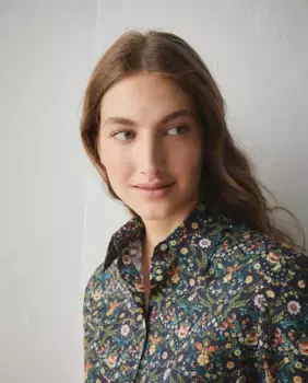 Женская рубашка с длинными рукавами и принтом Lloyd's, синий