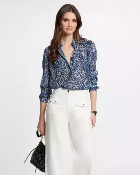 Женская рубашка с длинными рукавами и принтом Morgan, мультиколор