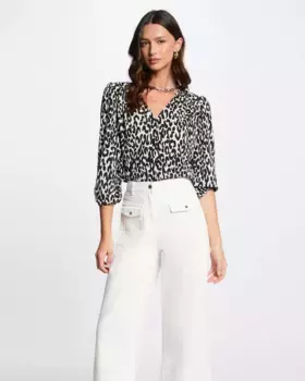 Женская рубашка с длинными рукавами и принтом Morgan, цвет Crudo