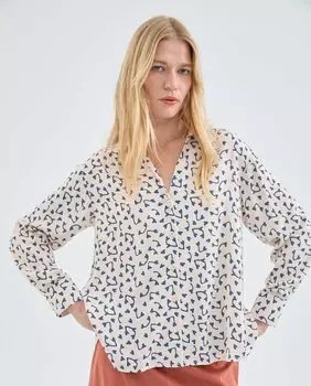 Женская рубашка с длинными рукавами и принтом Compaa Fantstica