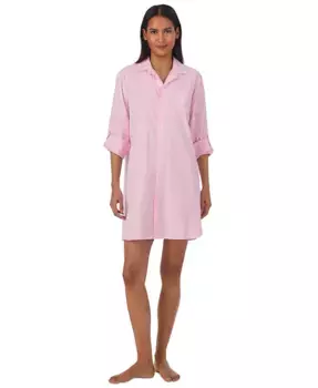 Женская рубашка с длинными рукавами и складным язычком Lauren Ralph Lauren, розовый