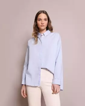 Женская рубашка с длинными рукавами и застежкой на пуговицы на манжетах Scalpers, синий