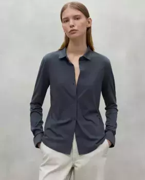 Женская рубашка с длинными рукавами и застежкой на пуговицы Ecoalf, темно-серый