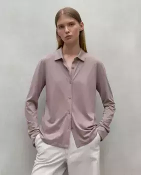 Женская рубашка с длинными рукавами и застежкой на пуговицы Ecoalf, розовый