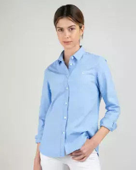 Женская рубашка с длинными рукавами из 100% хлопка El Ganso, синий