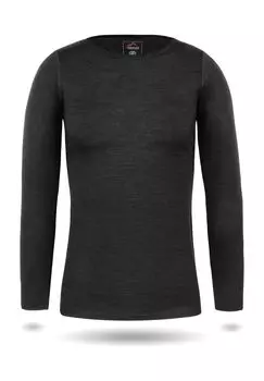 Женская рубашка с длинными рукавами из мериноса Mandurah normani, антрацит