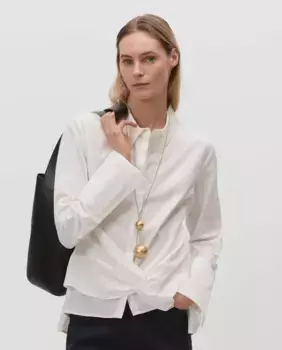 Женская рубашка с хлопковым узлом Simorra, белый