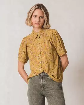 Женская рубашка с коротким рукавом и рубашечным воротником Indi & Cold, зеленый