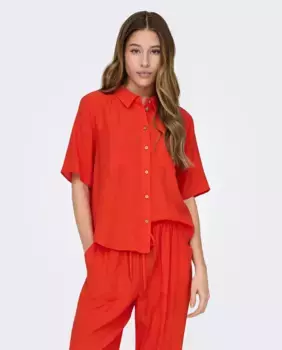 Женская рубашка с коротким рукавом jdy, красный