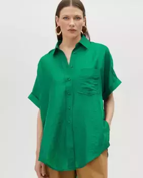 Женская рубашка с коротким рукавом Lola Casademunt, бирюзовый