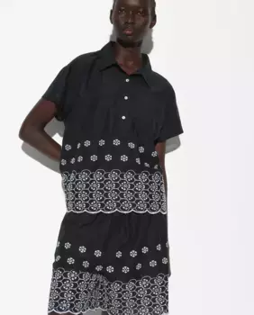 Женская рубашка с коротким рукавом с цветочным принтом Parfois, черный