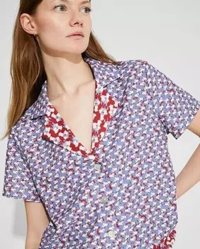 Женская рубашка с коротким рукавом с принтом Nalle, мультиколор