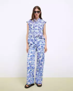 Женская рубашка с коротким рукавом Tintoretto, синий