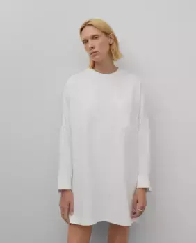 Женская рубашка с круглым вырезом и кокеткой на спине Adolfo Dominguez, белый