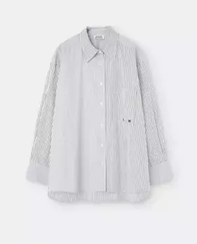 Женская рубашка с полосатым принтом и застежкой на пуговицы Loreak Mendian, белый