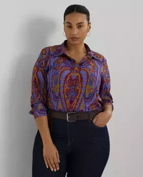 Женская рубашка с принтом Lauren Ralph Lauren Woman, мультиколор