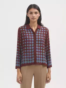 Женская рубашка с принтом в горошек Nice Things, коричневый