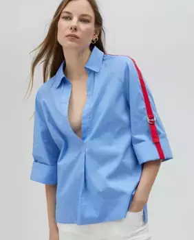 Женская рубашка с регулируемым ремешком Lola Casademunt, голубой
