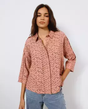 Женская рубашка с рукавом 3/4 Vila, цвет Salmn
